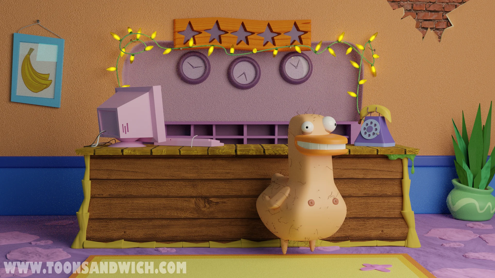 Ooo-Laa-Laa! Naked Duck before I modeled his underpants. (18+)