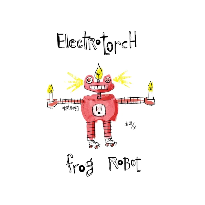 Ode to Electrotorch, a robot frog. Twinkle, twinkle little star. What, I wonder, the heck you are? Upon closer inspection I can see. You are an electro-torch-robo-light-party.