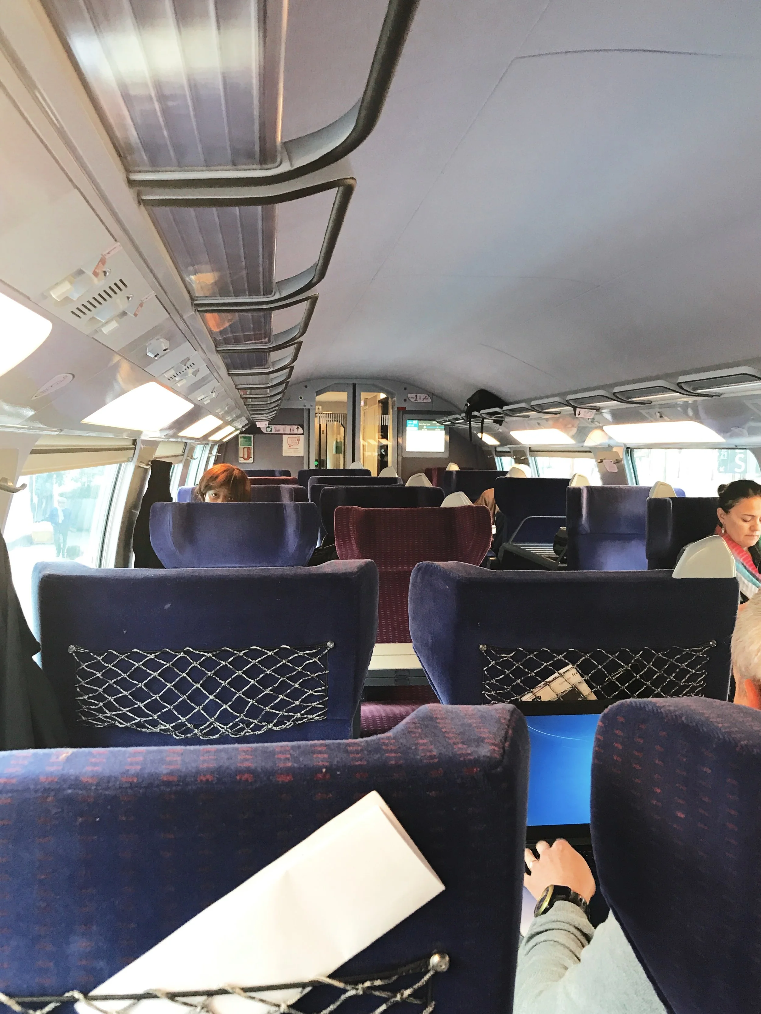 The train was surprisingly pretty empty!