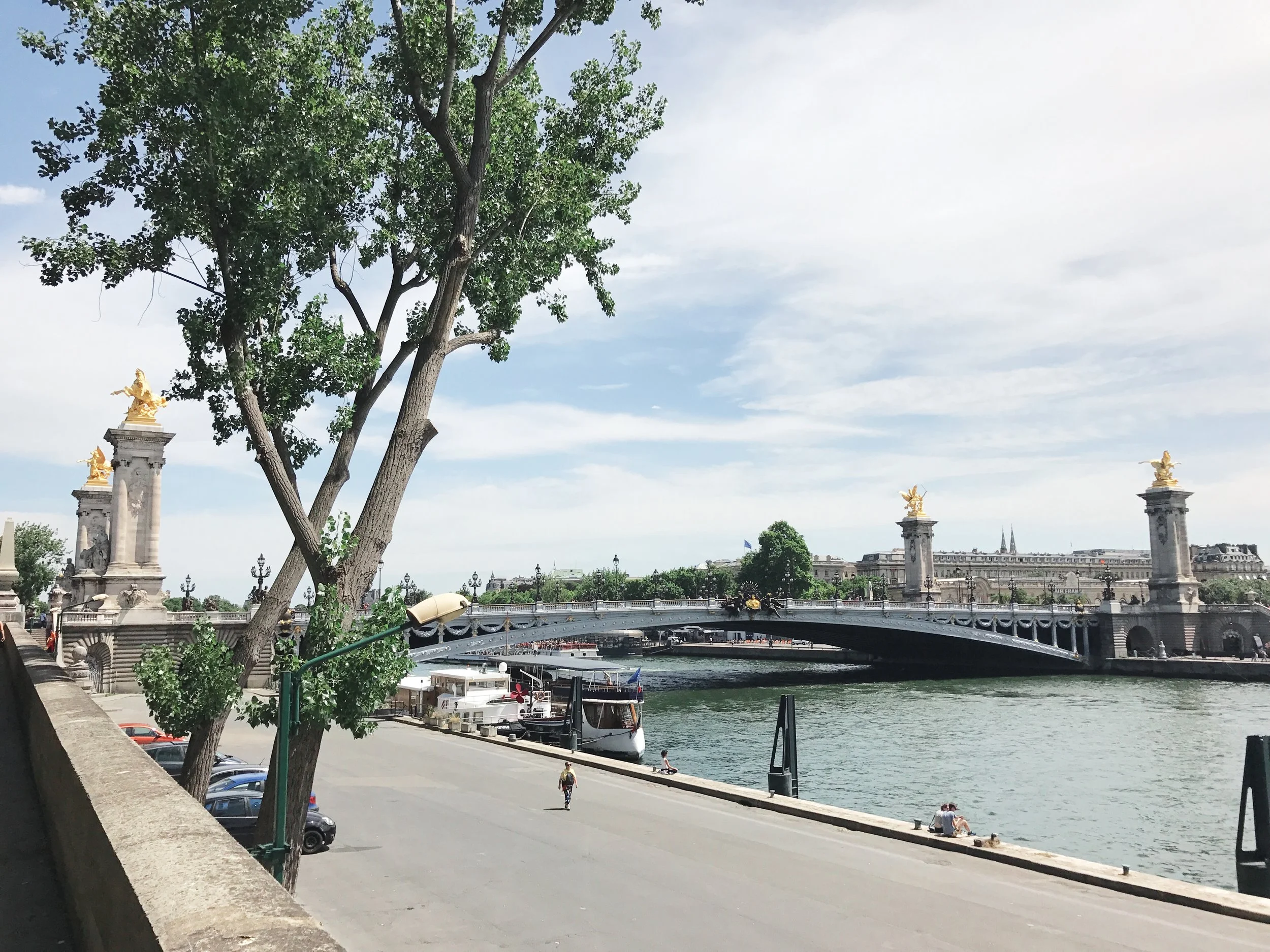 My favorite bridge in Paris decked out in gold.