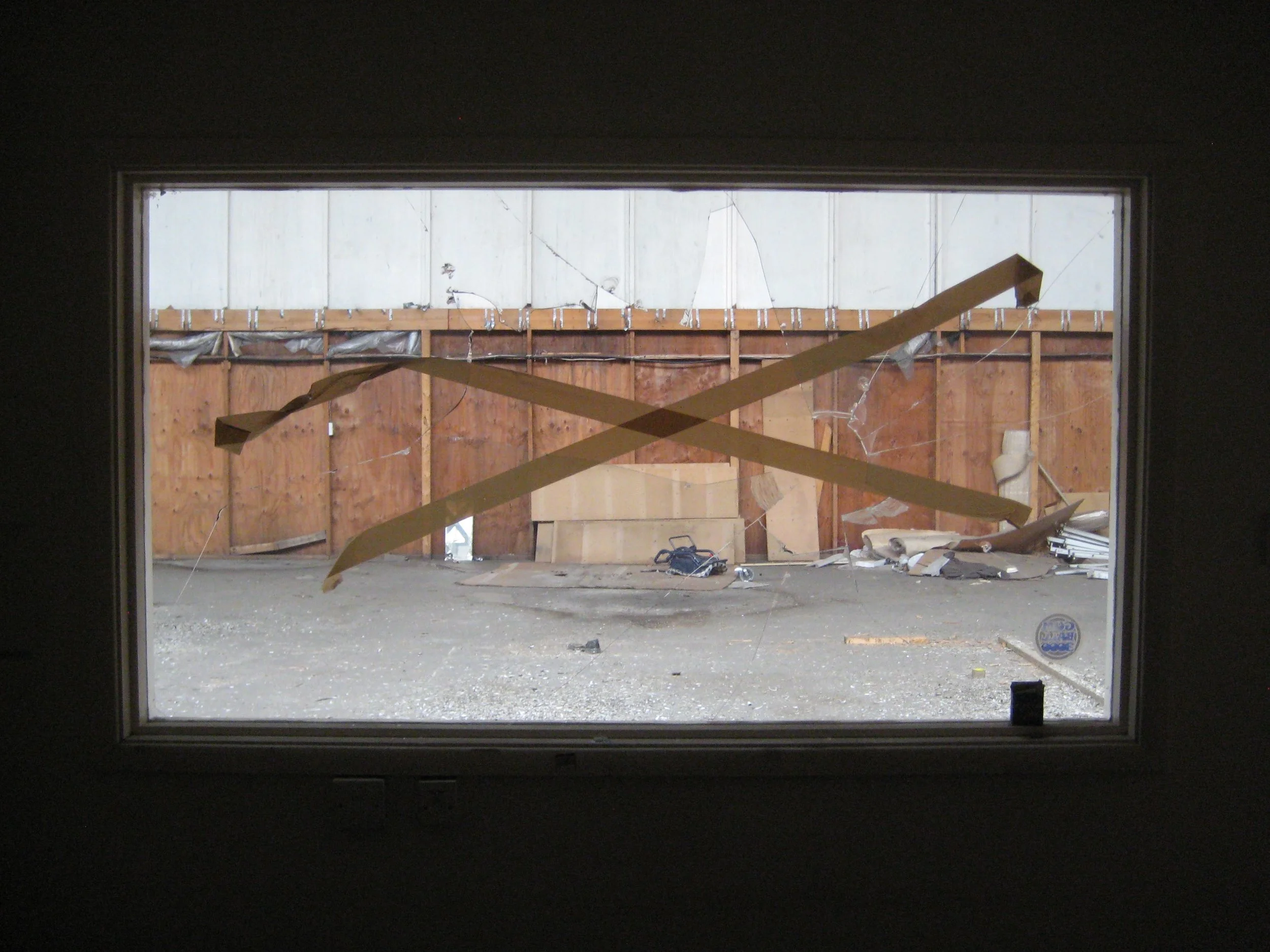 VII Object propelled through space (and glass) with added tape.jpg