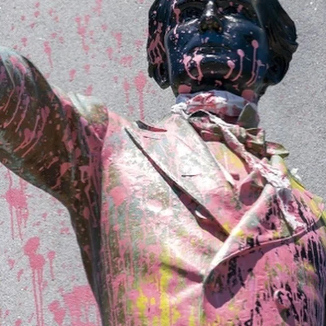 Jefferson Davis Memorial in Richmond, Virginia, on June 7, 2020. 
.
.
.
#statuomania 
#statuemania 
#sculpture
#painting
#empire