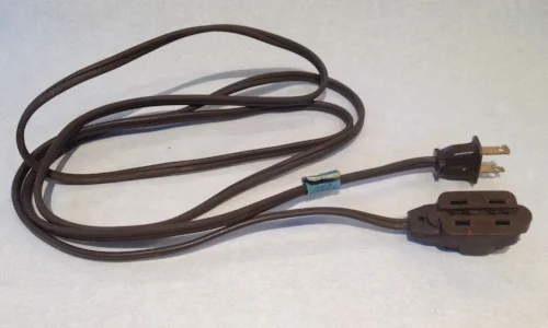 A cord like this one is suitable for light duty, such as an electric pencil sharpener.