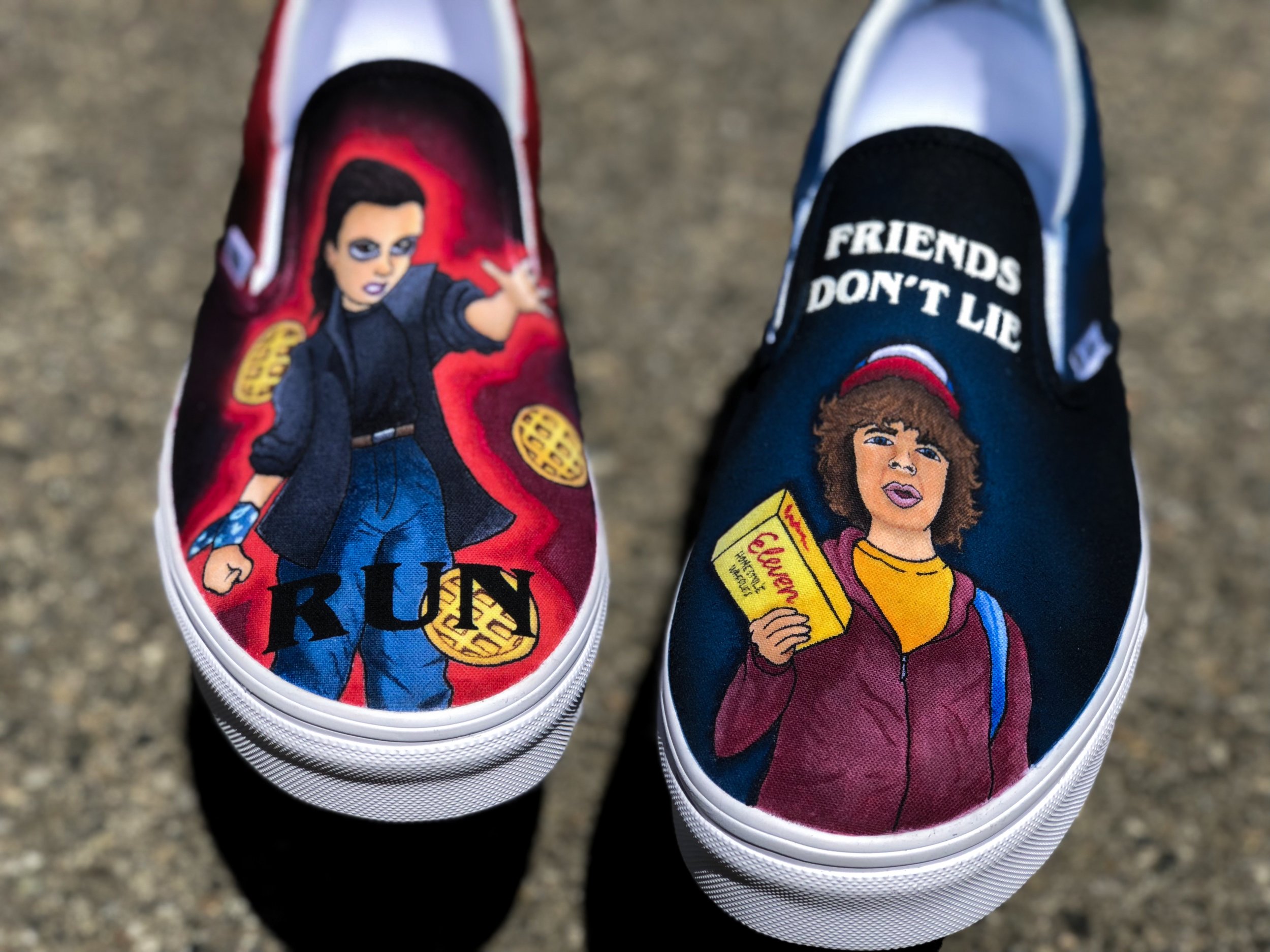 stranger things custom shoes