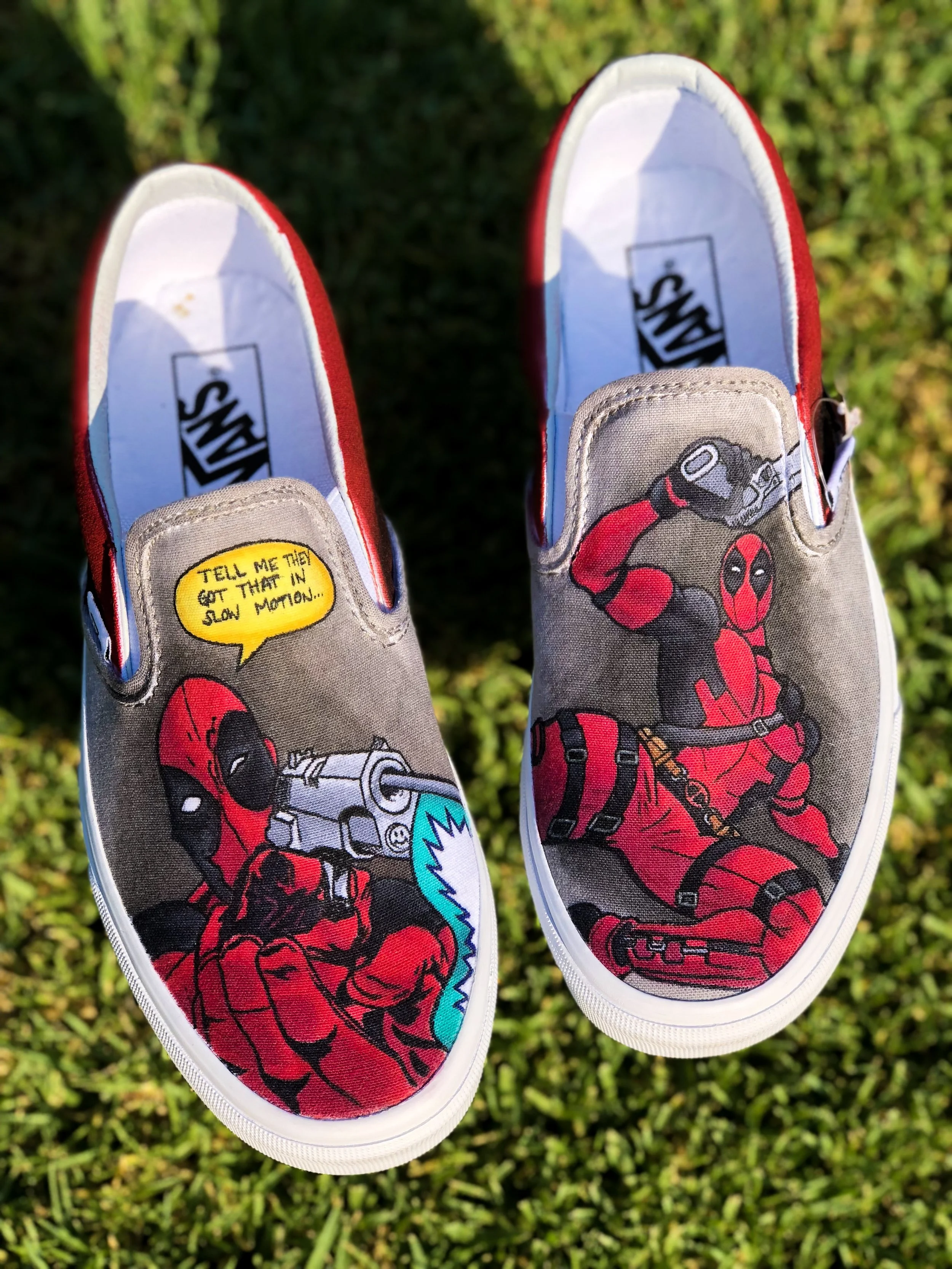 deadpool slip on shoes