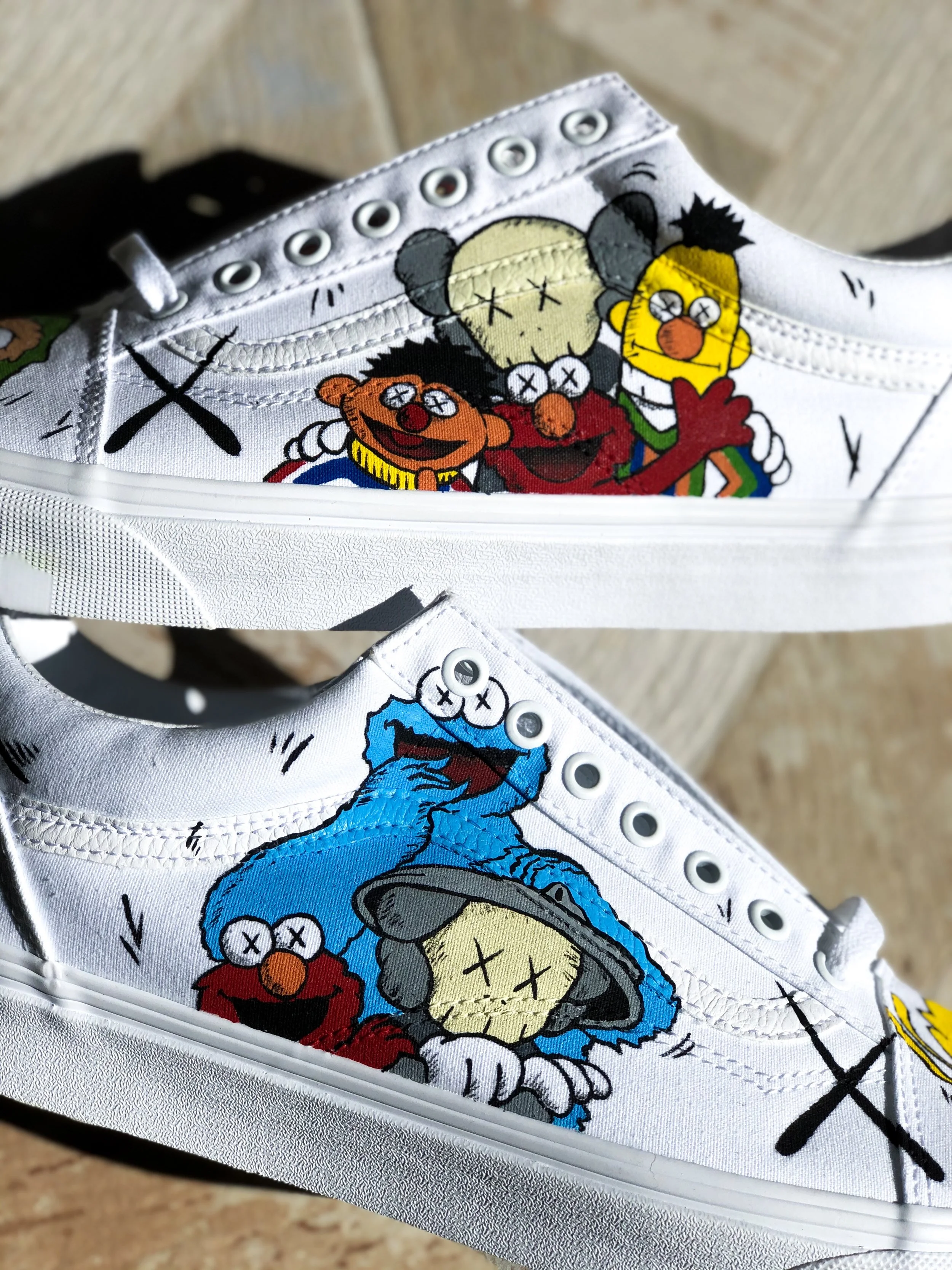 vans old skool cartoon custom