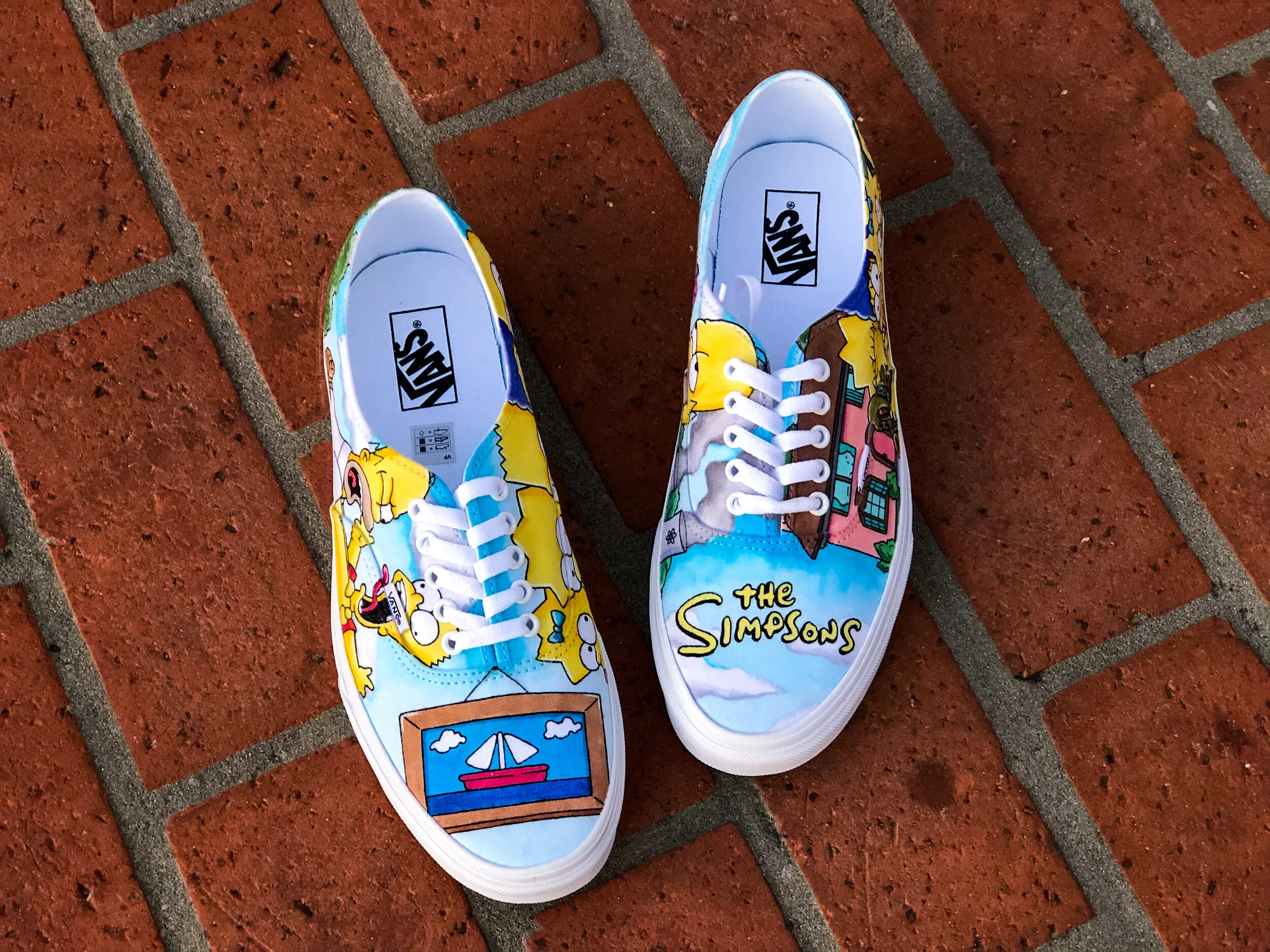 the simpsons custom shoes