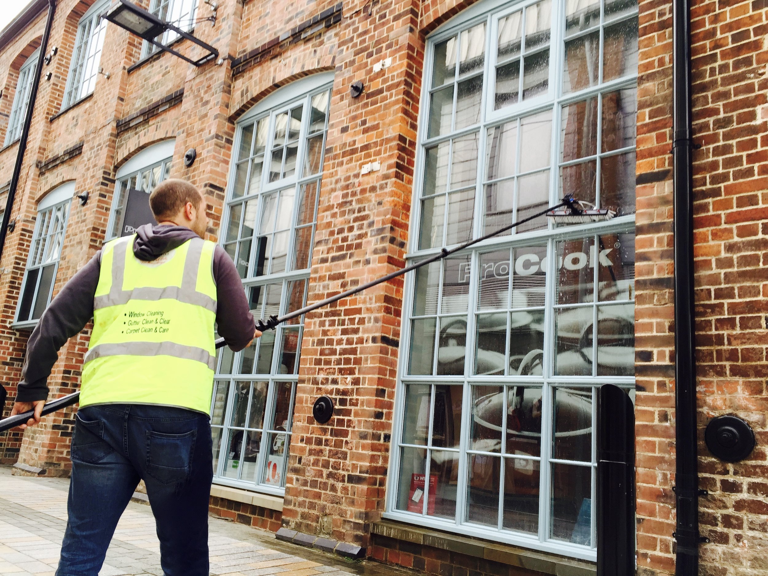 Window cleaning at Gloucester quays