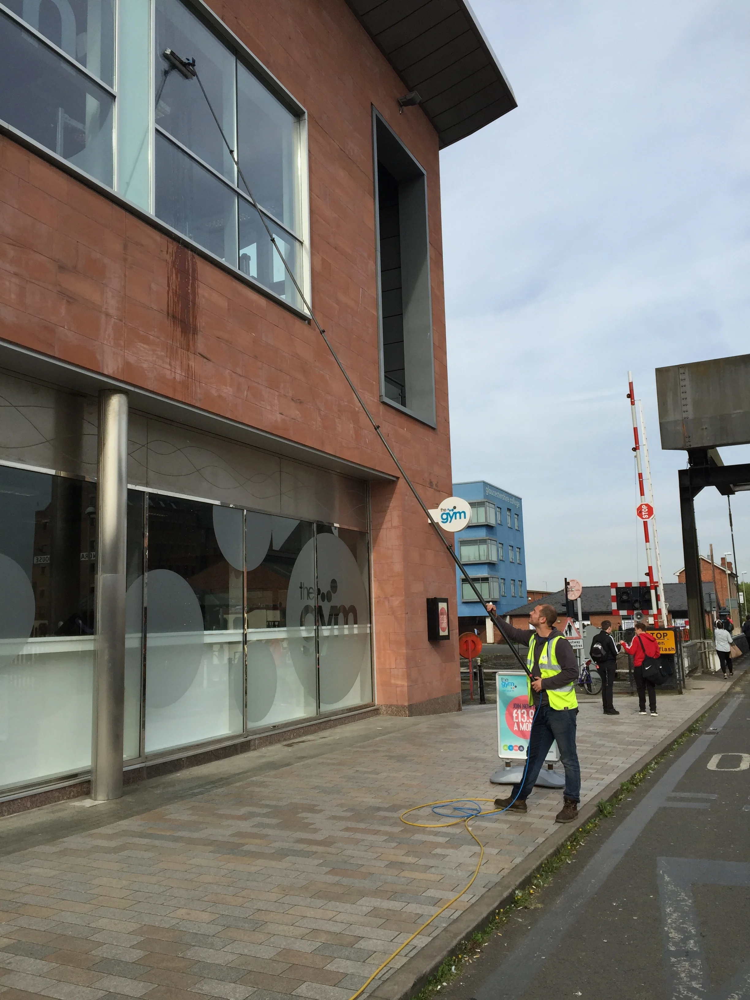 Window cleaning at the Gym Gloucester 