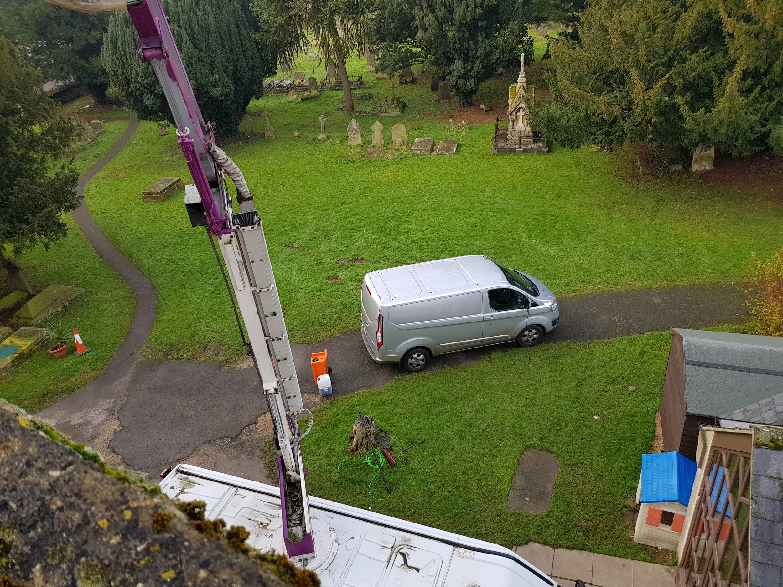 Gutter clearance at St Matthews Church, Stroud