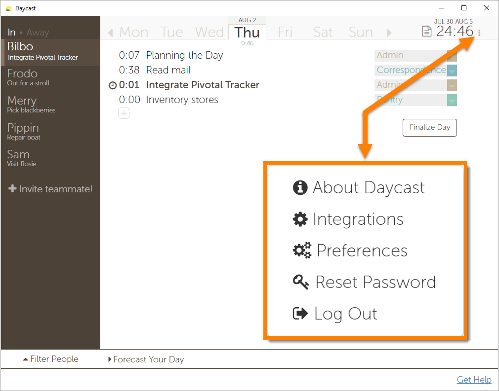 Pivotal Tracker Day Planner Integration