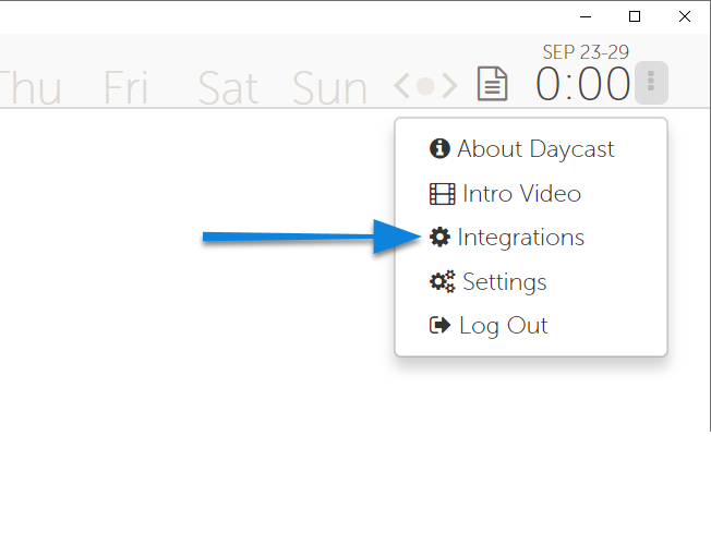 1. Navigate to integrations