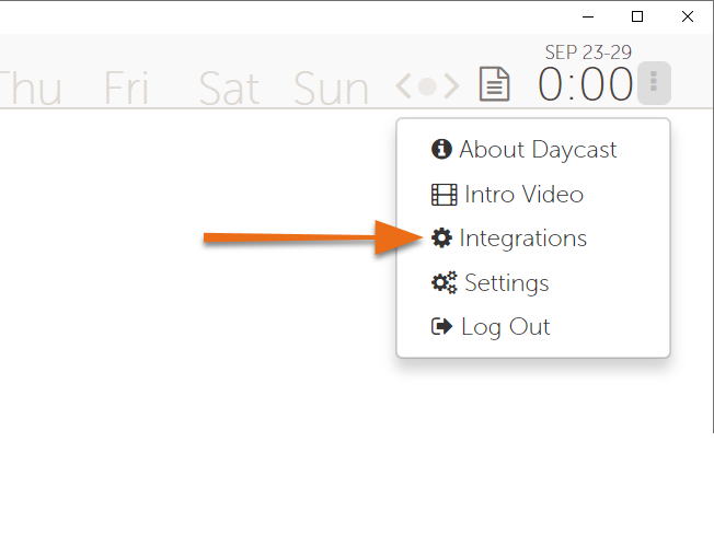 1. Navigate to integrations