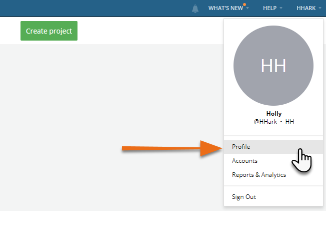3. Go to your Pivotal Profile