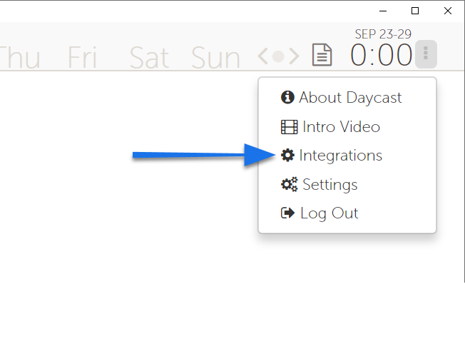 1. Navigate to integrations