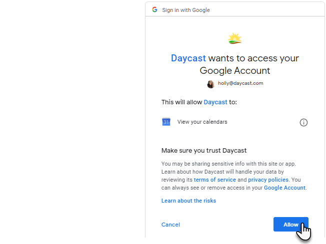 5. Connect to Daycast