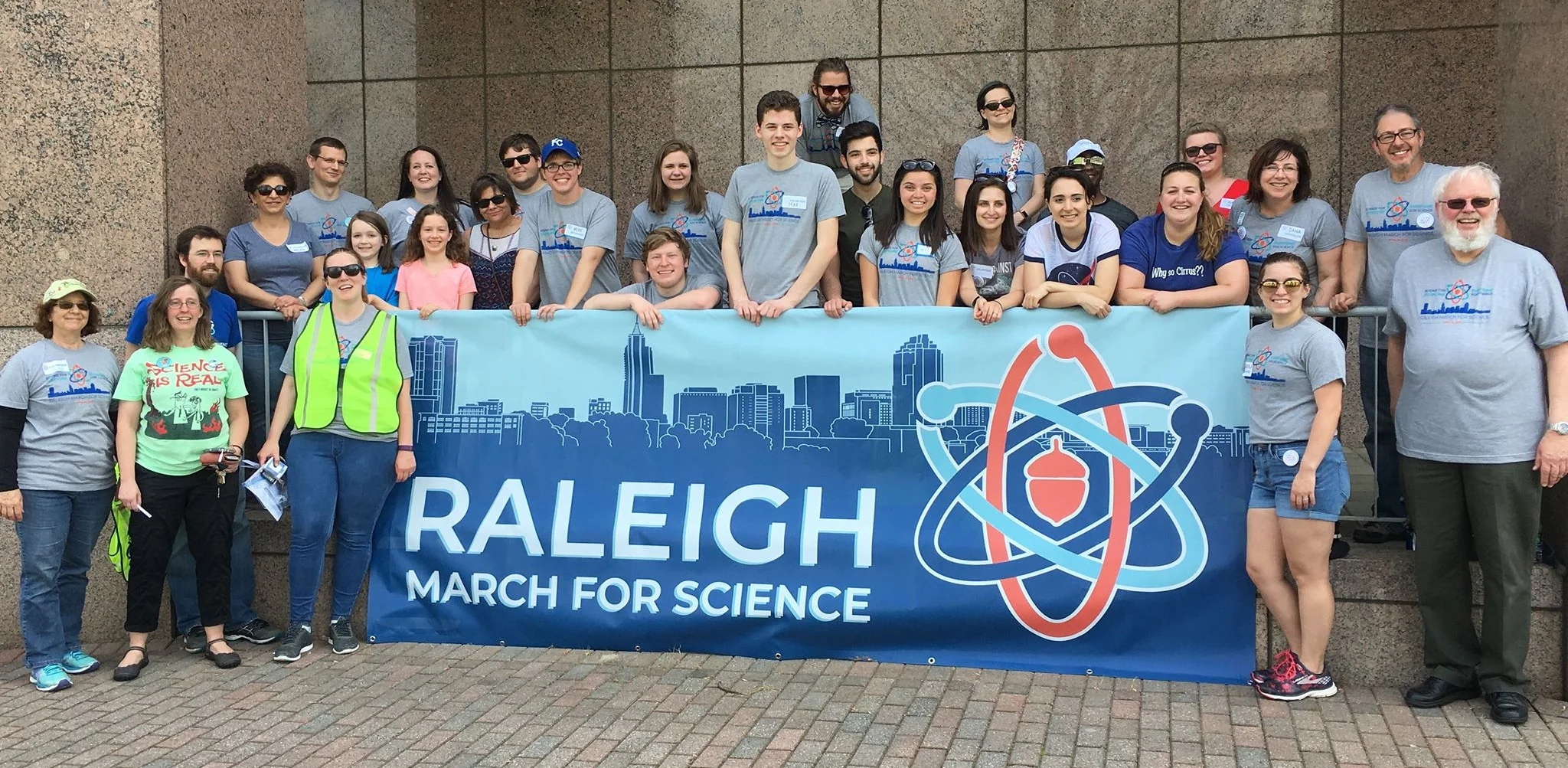 The 2018 Raleigh March for Science volunteer team.