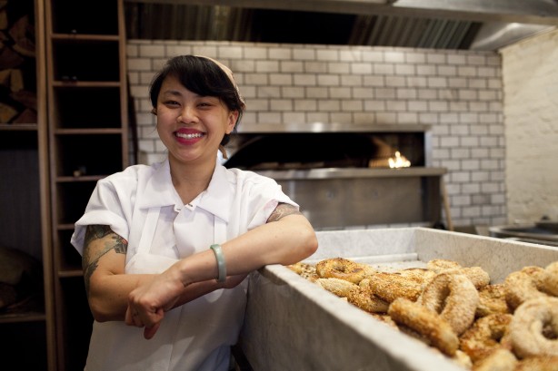 Dianna Daoheung is the baker at Black Seed Bagels. Credit: Aaron Adler