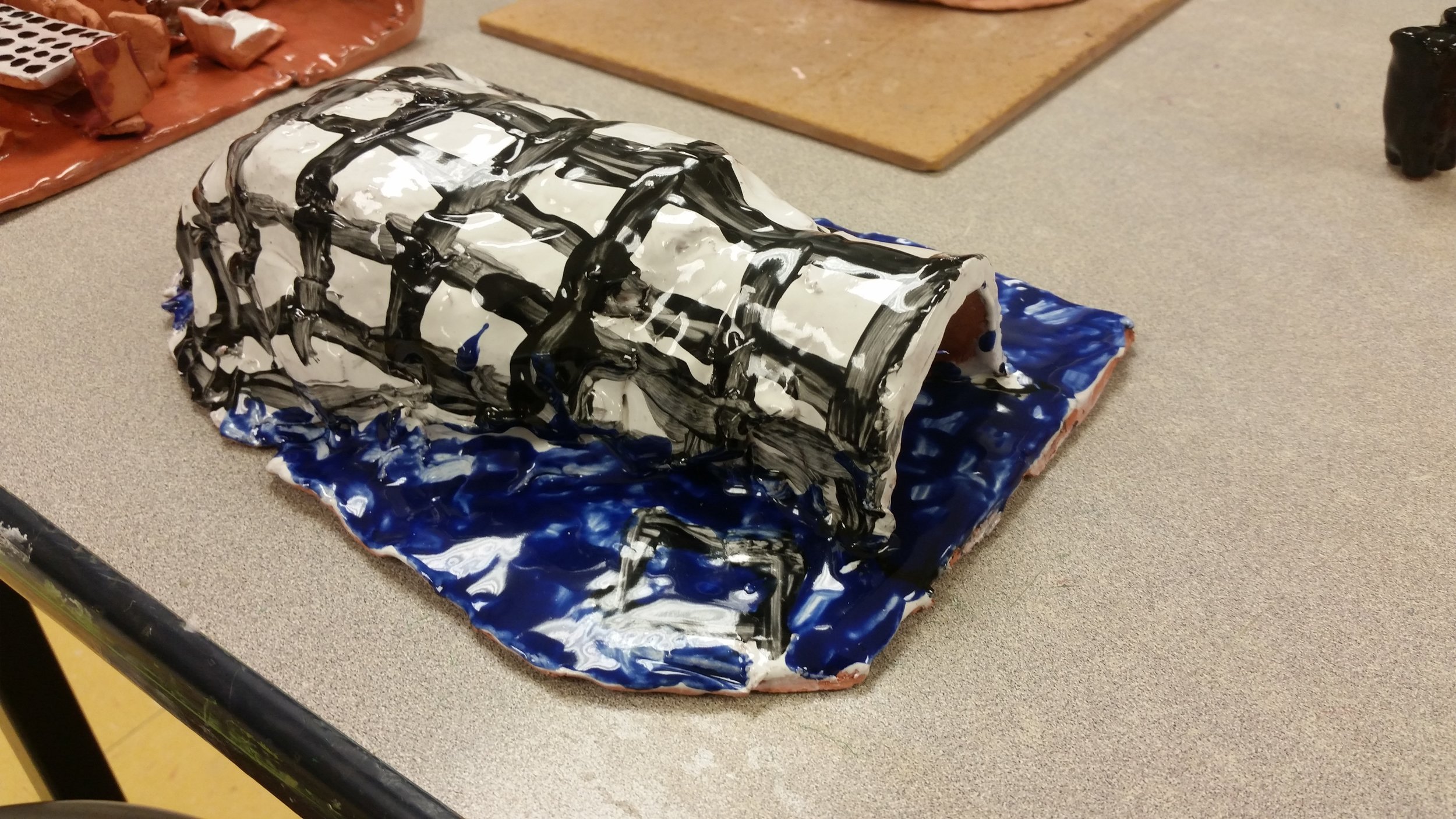 Third Grader - Cave - Two glaze firings