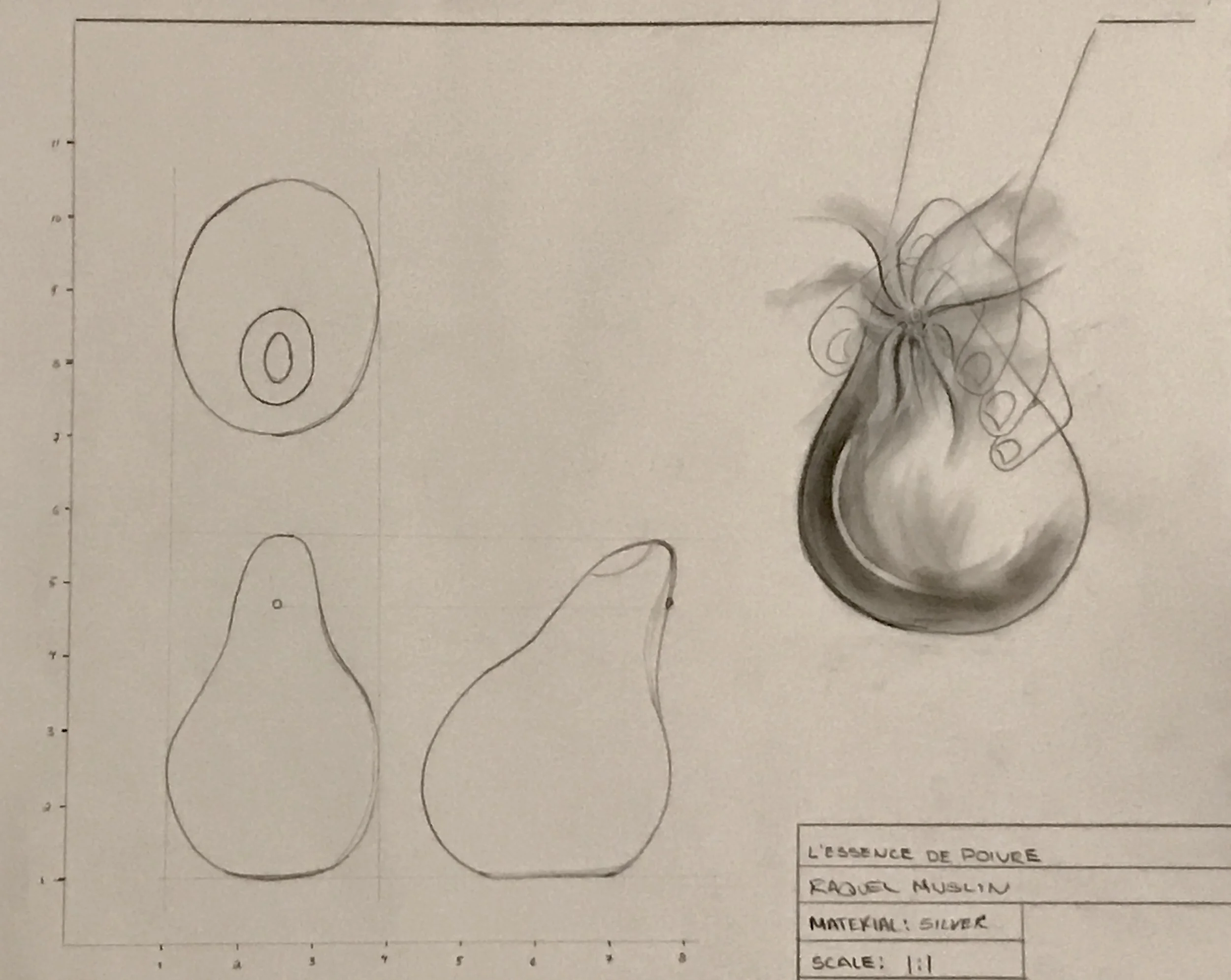 Perfume bottle for Pear fragrance