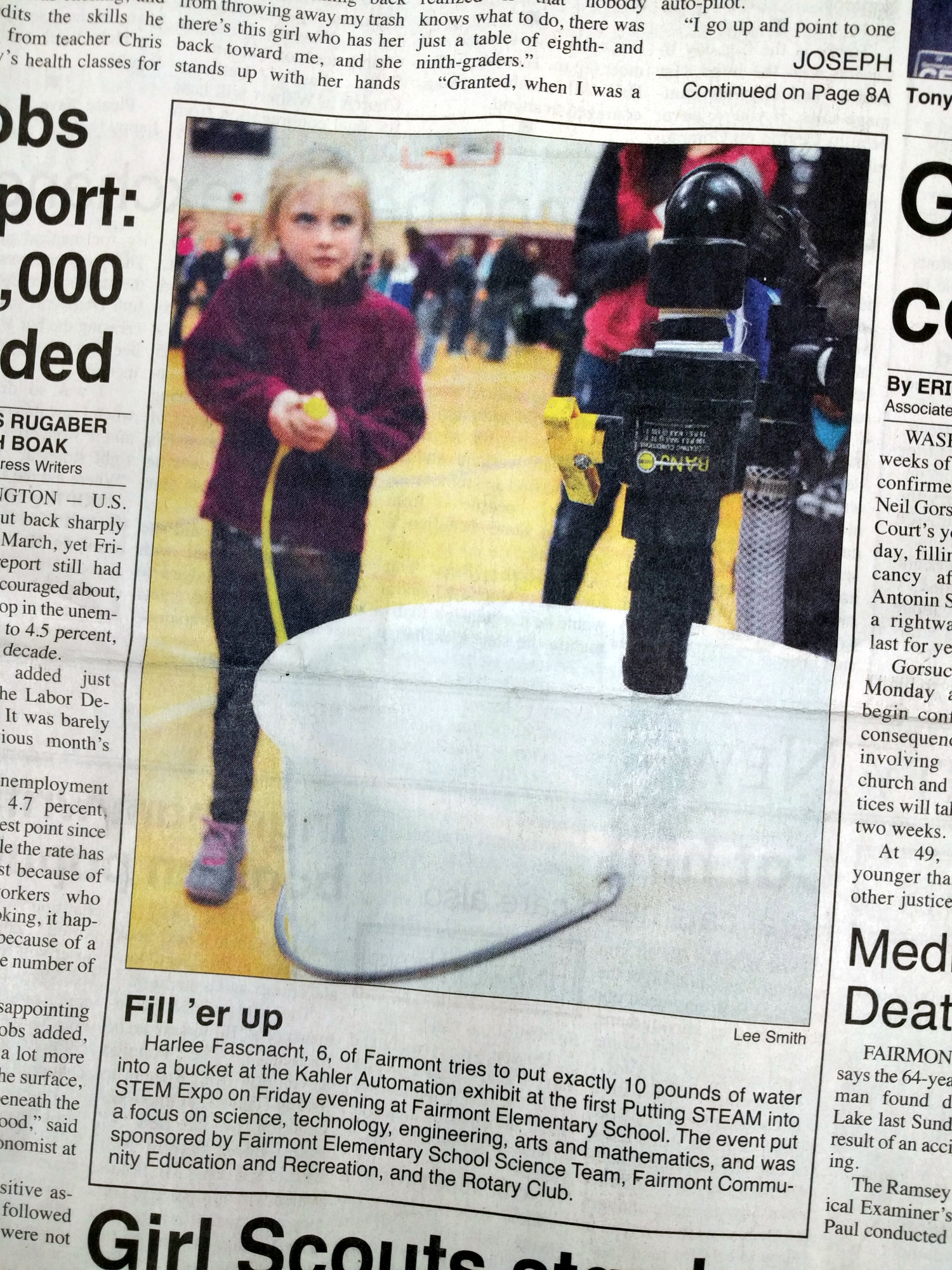 One young "Control Challenge" participant even made the front page of the local paper.