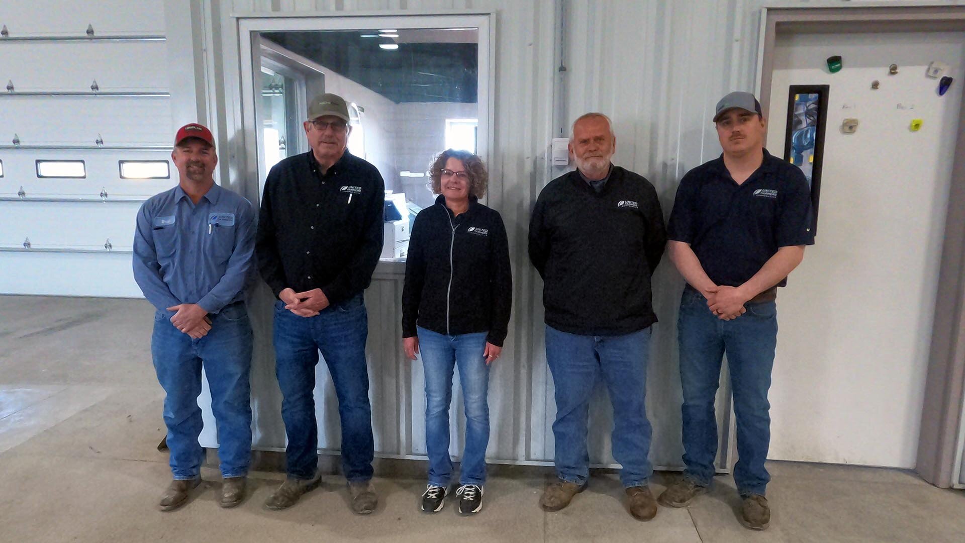  The United Farmers Cooperative — Farragut, IA, team includes (from left): Brad Maher (Agronomy Operations Manager), Larry Schniepp (Location Manager/Agronomy Sales), Kris Spears (Customer Service/Agronomy Accounting), Ron Tvinnereim (Asset Manager),