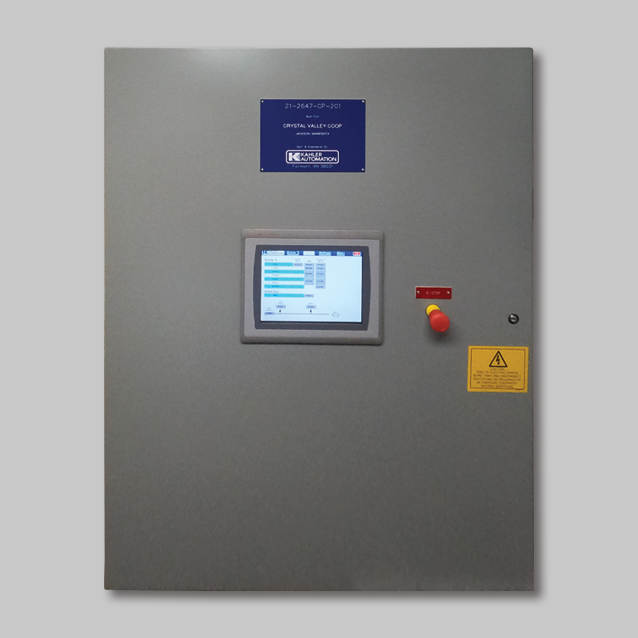  Wall-mounted touchscreen provides quick and easy control. 