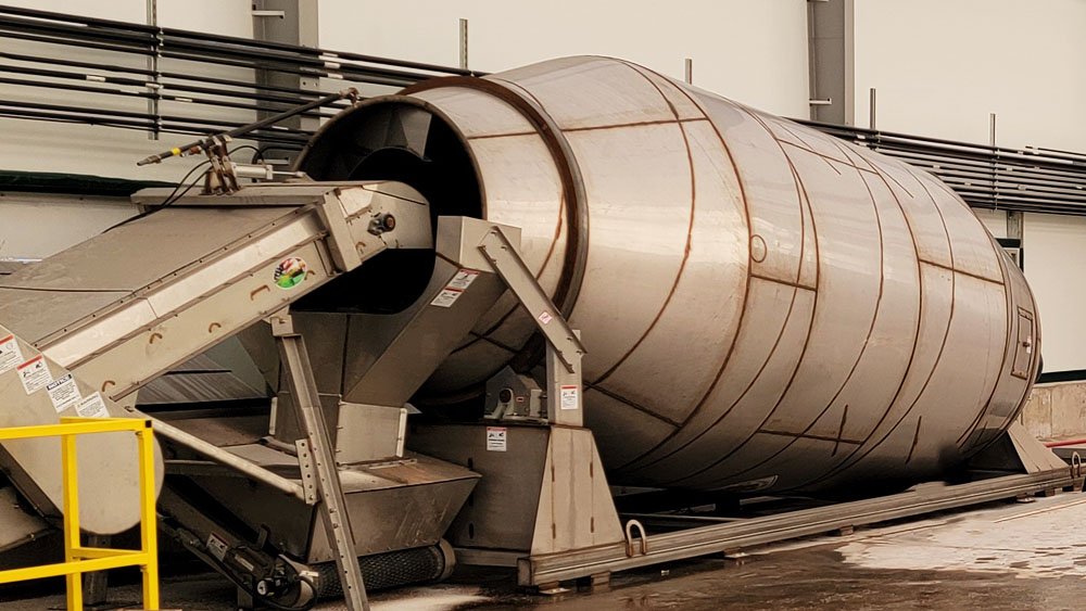  Kahler system controls 16-ton rotary blender plus conveyors, scales, discharge gates &amp; more. 