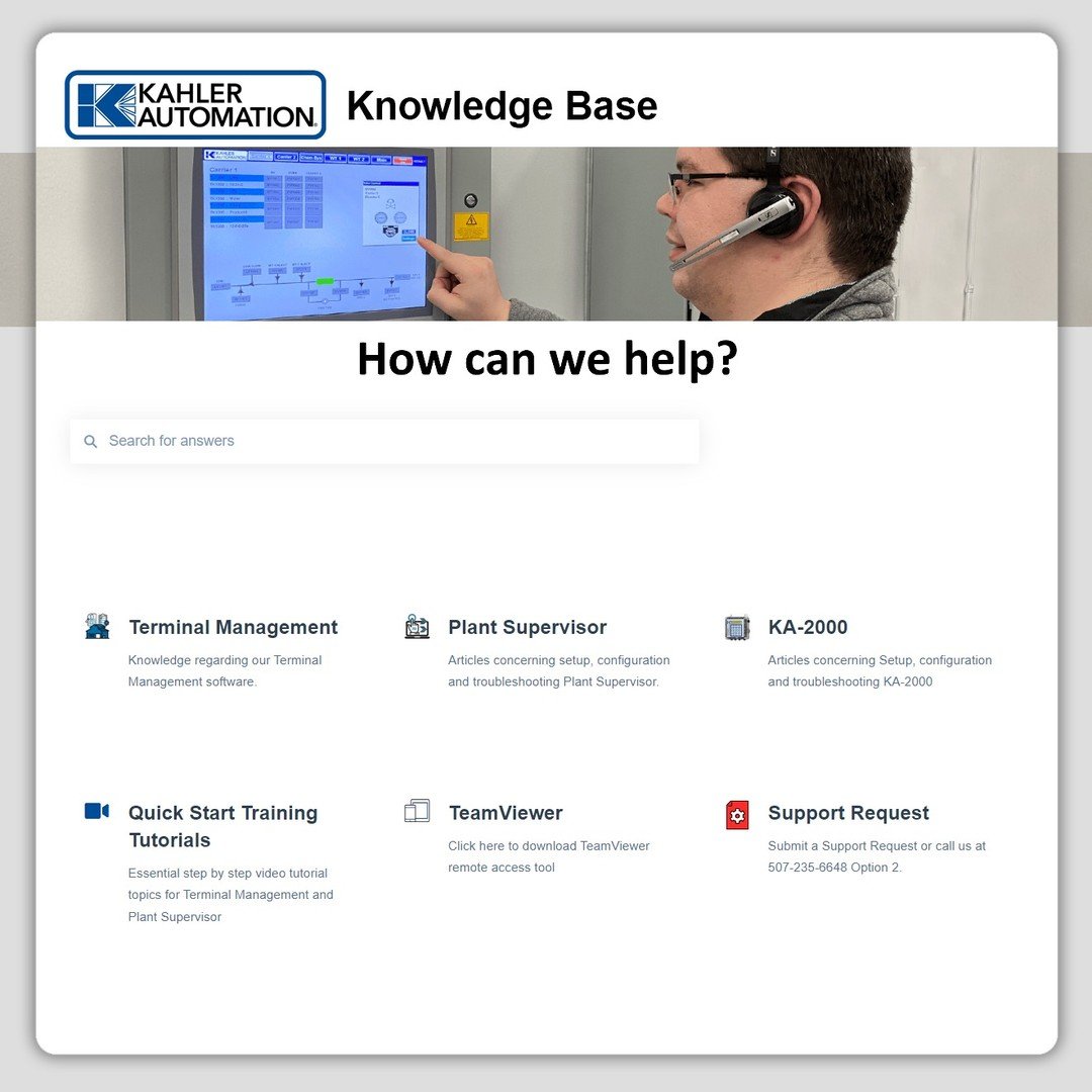 We know that when fields are dry in the spring, equipment has got to be moving... and when it's go-time, you can't afford downtime. 

That's why KahlerAutomation.com/support is available 24/7 with a searchable library of how-to articles and quick-sta