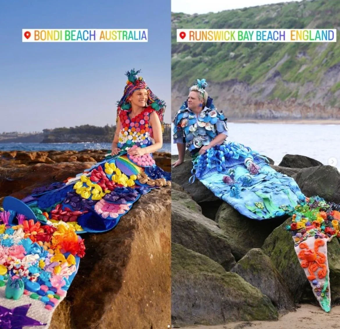  Reclaimed waste mermaids make a splash for World Ocean Day