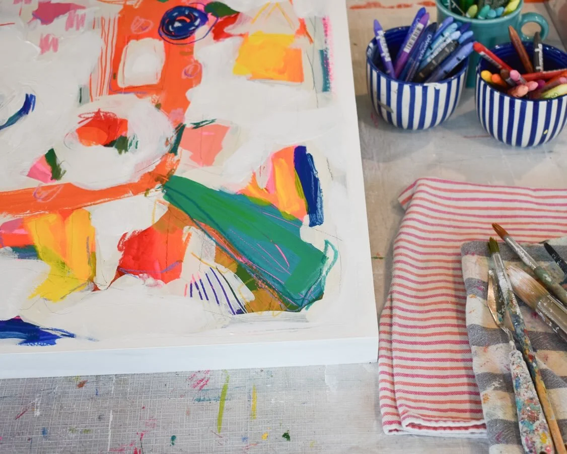 FINNNNNNNNALLY panting again and prepping for some fun new stuff for @lizlidgettgallery for spring and summer. I&rsquo;ve been going through it with helping my mom with her stroke and dealing with some health scares myself and it seems like everyday 