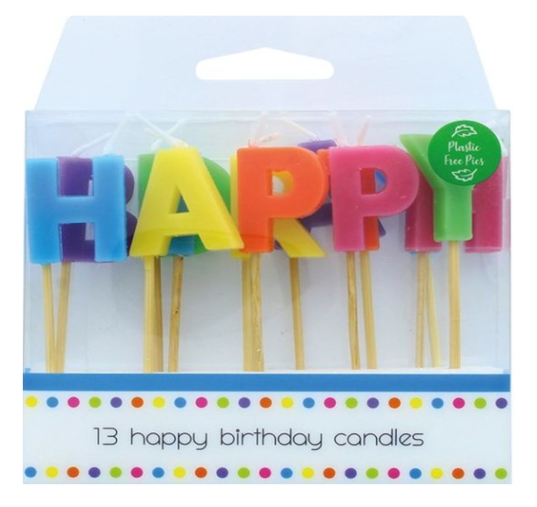 Candle Happy Birthday Multicolore