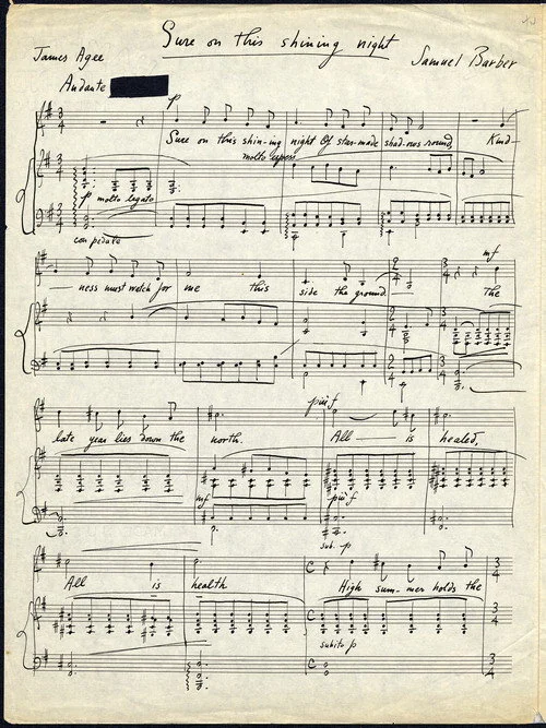 WEBINAR: Judah Adashi, "Sure on this Shining Night: The Music of Samuel Barber"