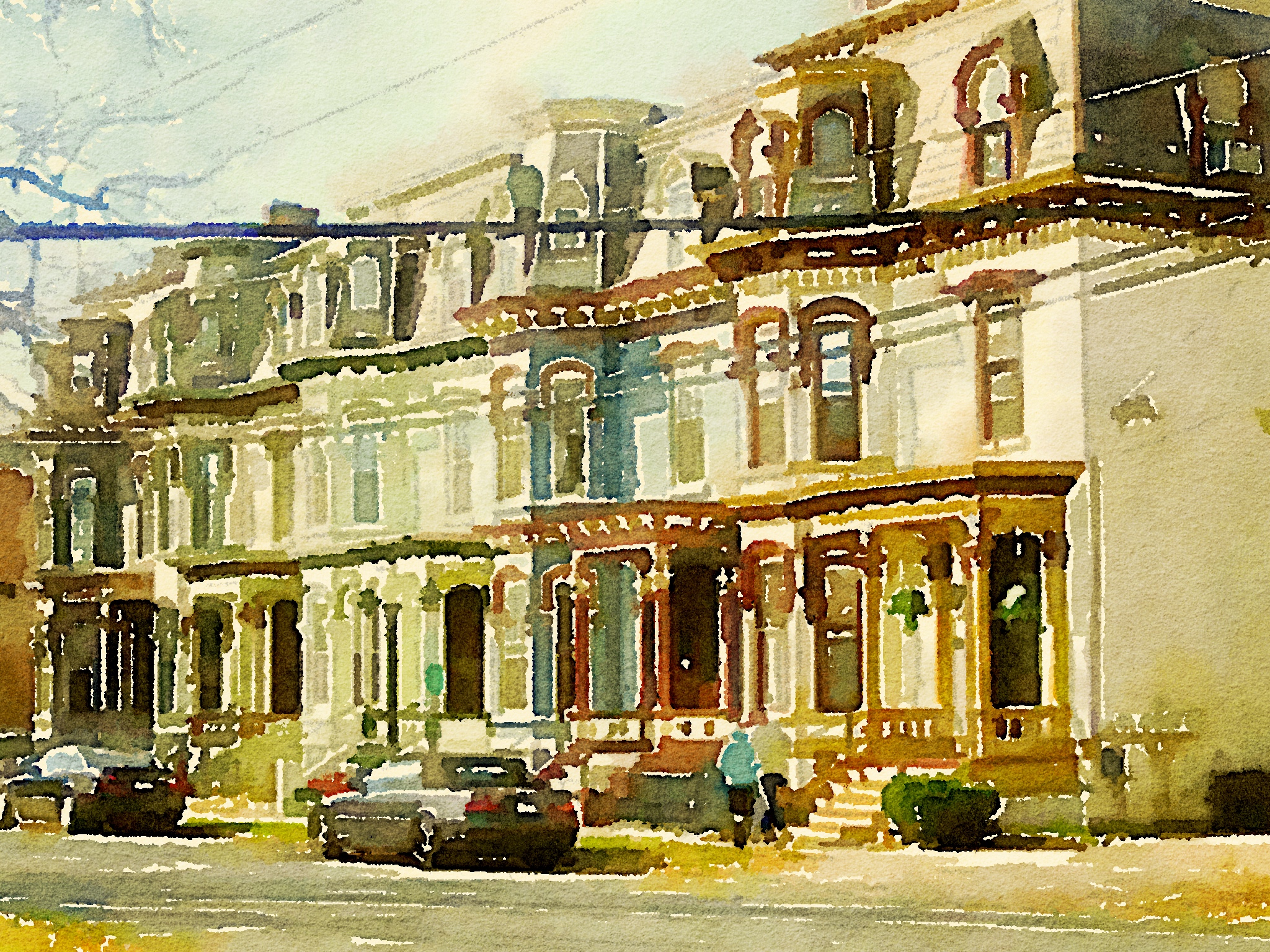 Saratoga N.Y's painted ladies.