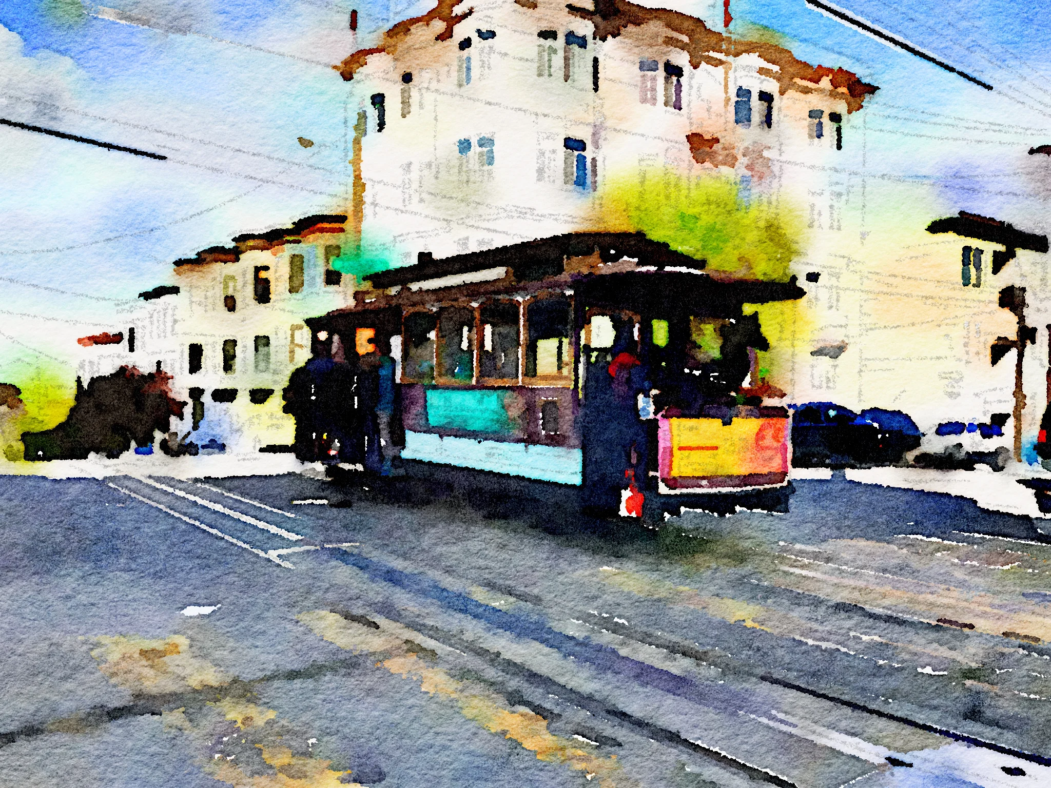 Cable Car , Mason Street , North Beach S.F.