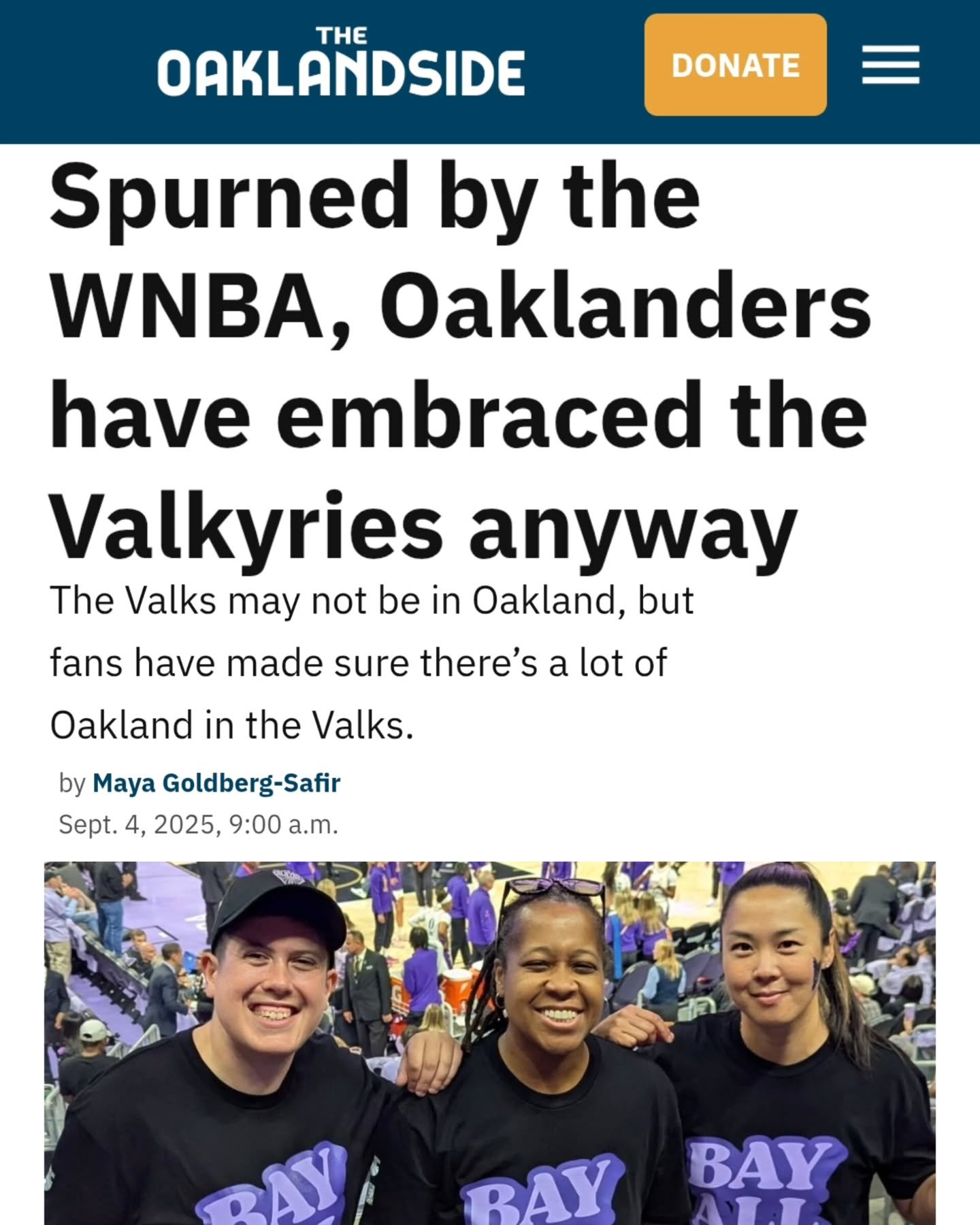 Stories to be told! 📝 Thank you @theoaklandside @mayags!

A great detailed account of many of our Oakland communities, the organizing of it all and our beloved @valkyries.

Lots of history to know about advocating for Women and organizing for Women 