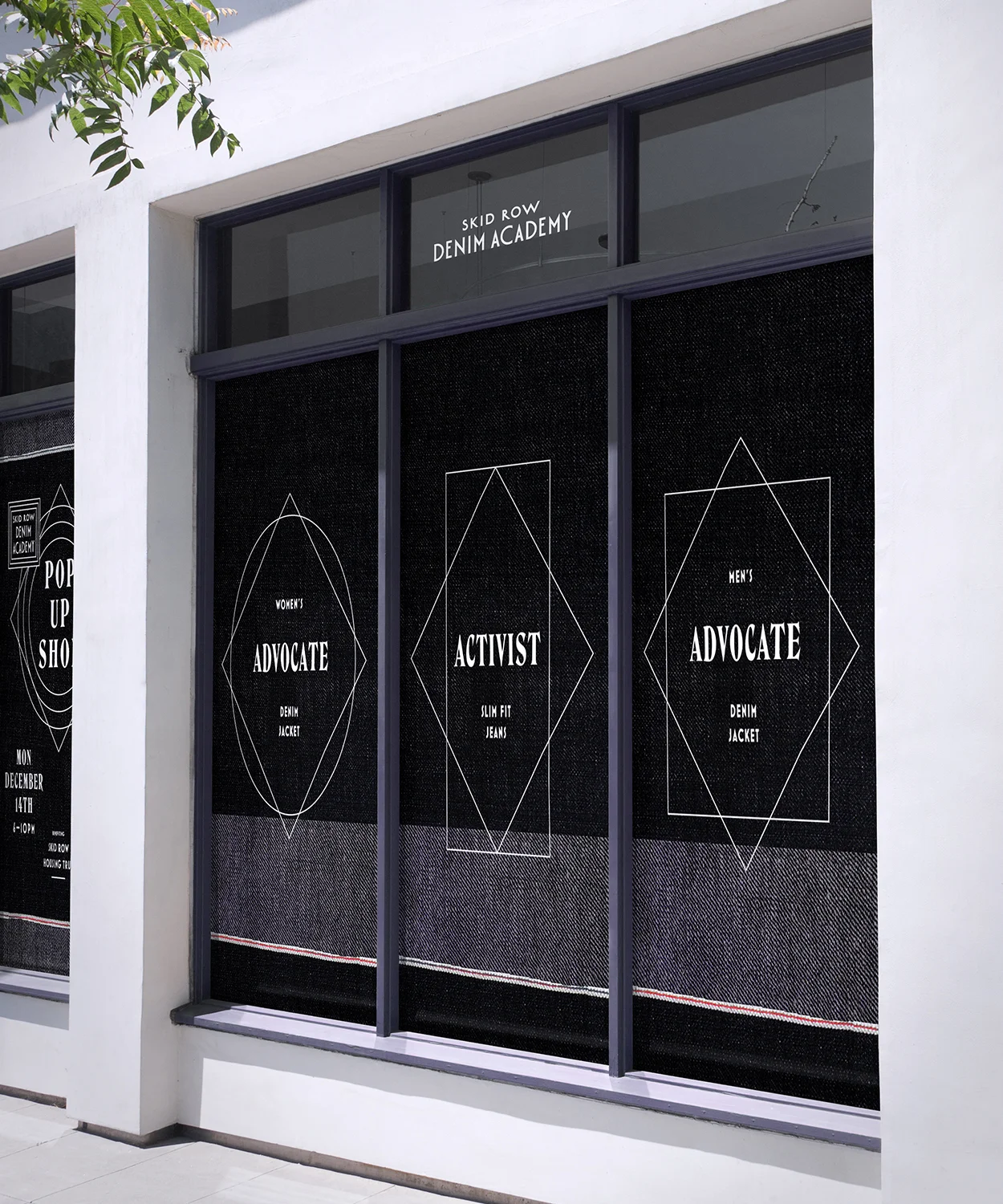 Skid Row Denim Academy branding and design