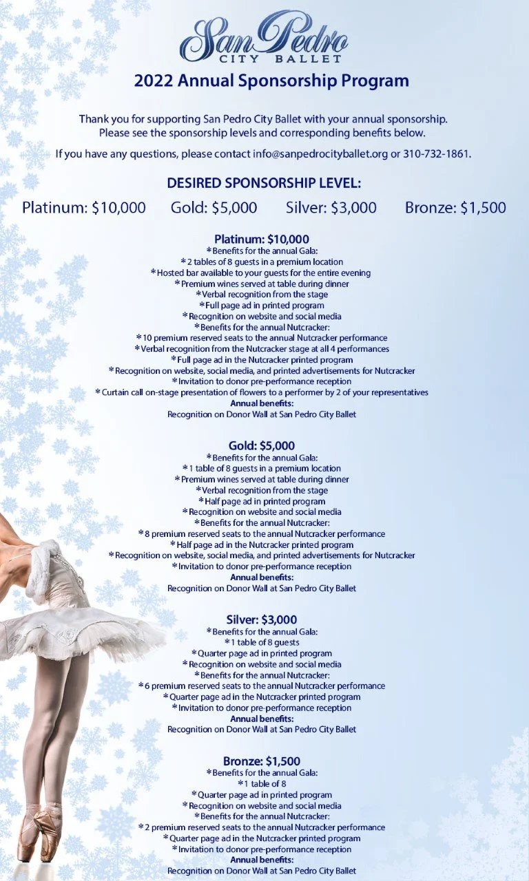 Become an Annual Sponsor!