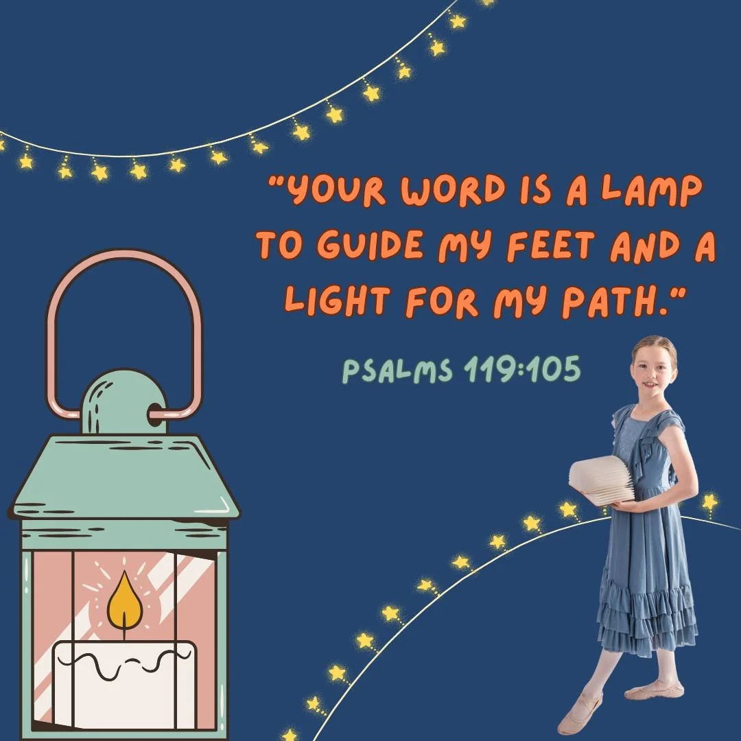 #ScriptureSunday comes from Psalm 119:105 this week! May he light your path and order your steps as you walk (or dance) with the Lord this week.