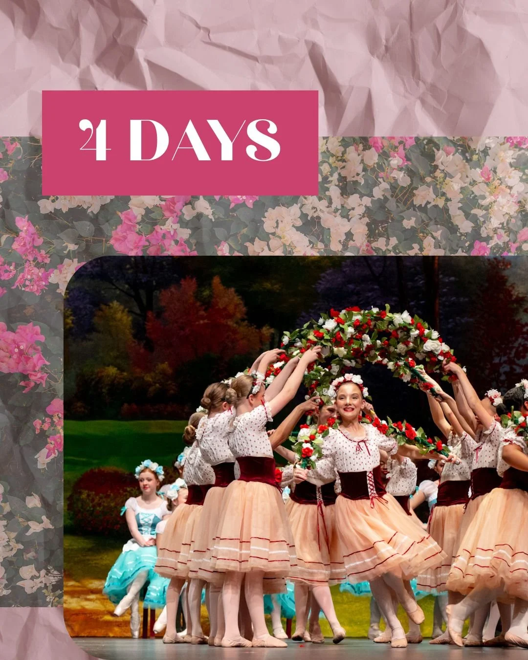 The countdown is ON as we are only four days away from our ballet "The Gift" airing across the state! 💕 Tune in to channel 43 at 10:30 AM this Saturday to enjoy this powerful story told by our dancers!