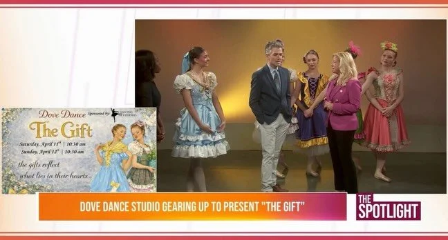 Our dancers have been busy doing press for our ballet THE GIFT that will be airing state wide this weekend on Channel 43! Make sure to tune into this performance to support our studio, dancers, and all the hard work they put in! &hearts;️🎉