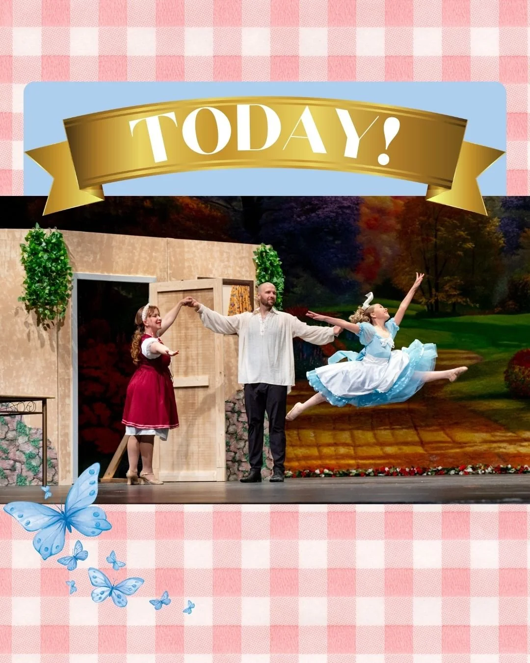 LEAPING into premiere day!!! 💛🩰 

At the beginning of the season, our staff and students began working on our ballet "The Gift," a story of repentance, forgiveness and the power of the Holy Spirit. 

Now, after months of preparation and t