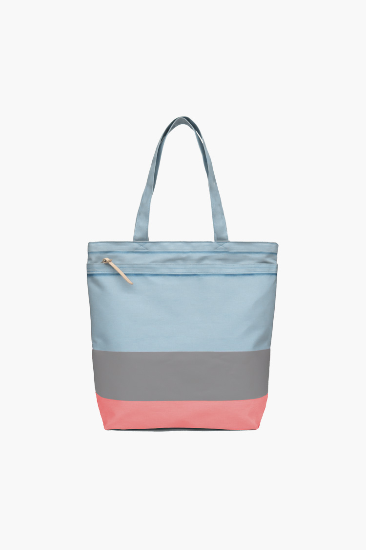 Border Tote "SILVER x PINK x BLUE"