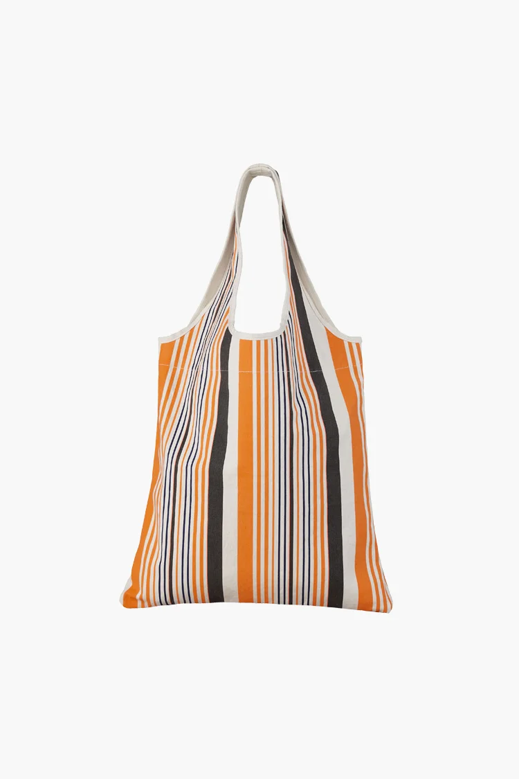 PINSTRIPE TOTE "ORANGE"