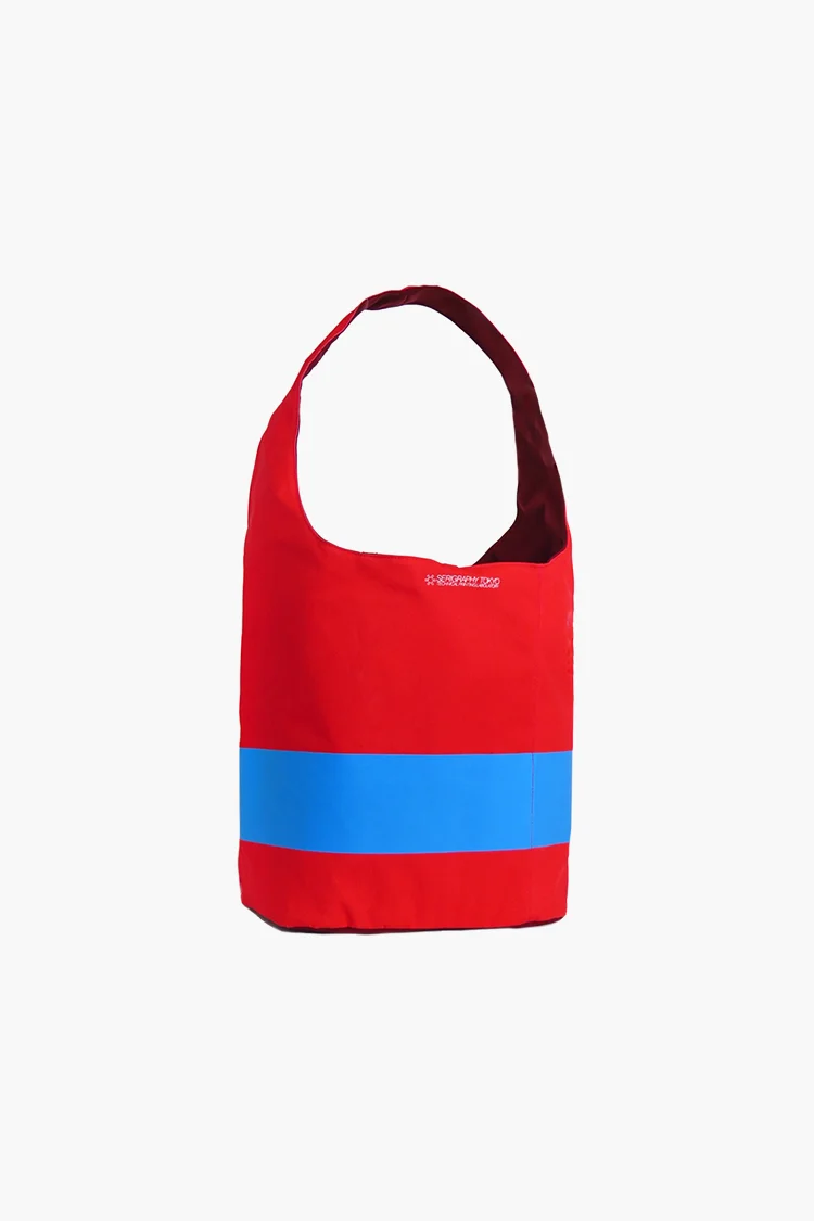 Reversible Shoulder Bag "BORDER BLUE"