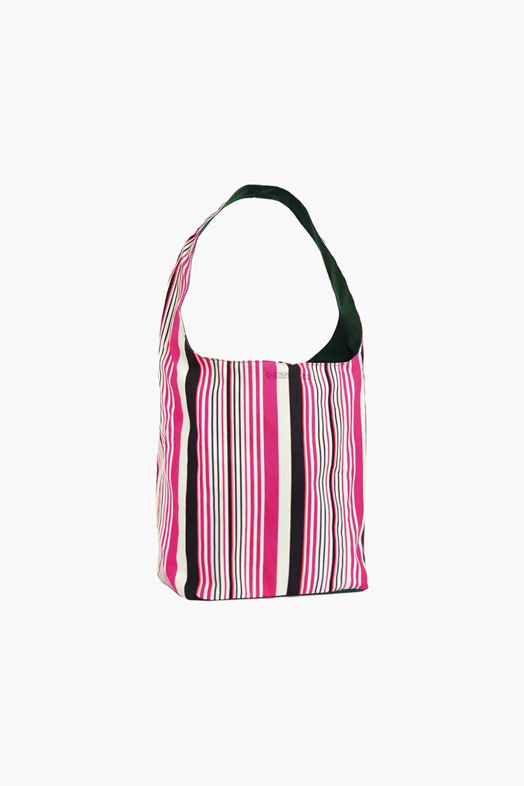 Reversible Shoulder Bag "STRIPE MAGENTA"