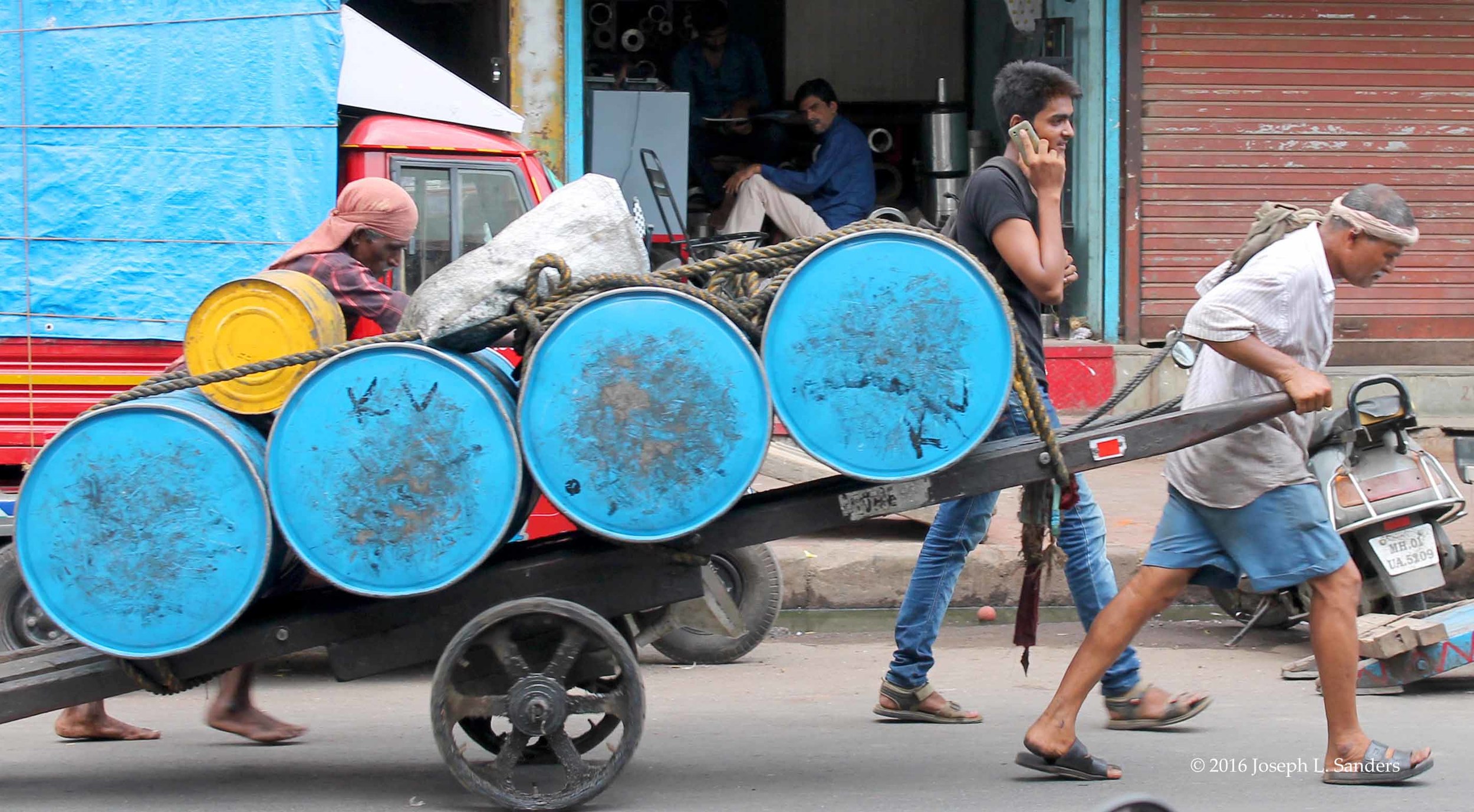 Handcart with Barrels - Falkland Road - Mumbai7.jpg