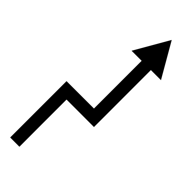Organic growth arrow for social media services