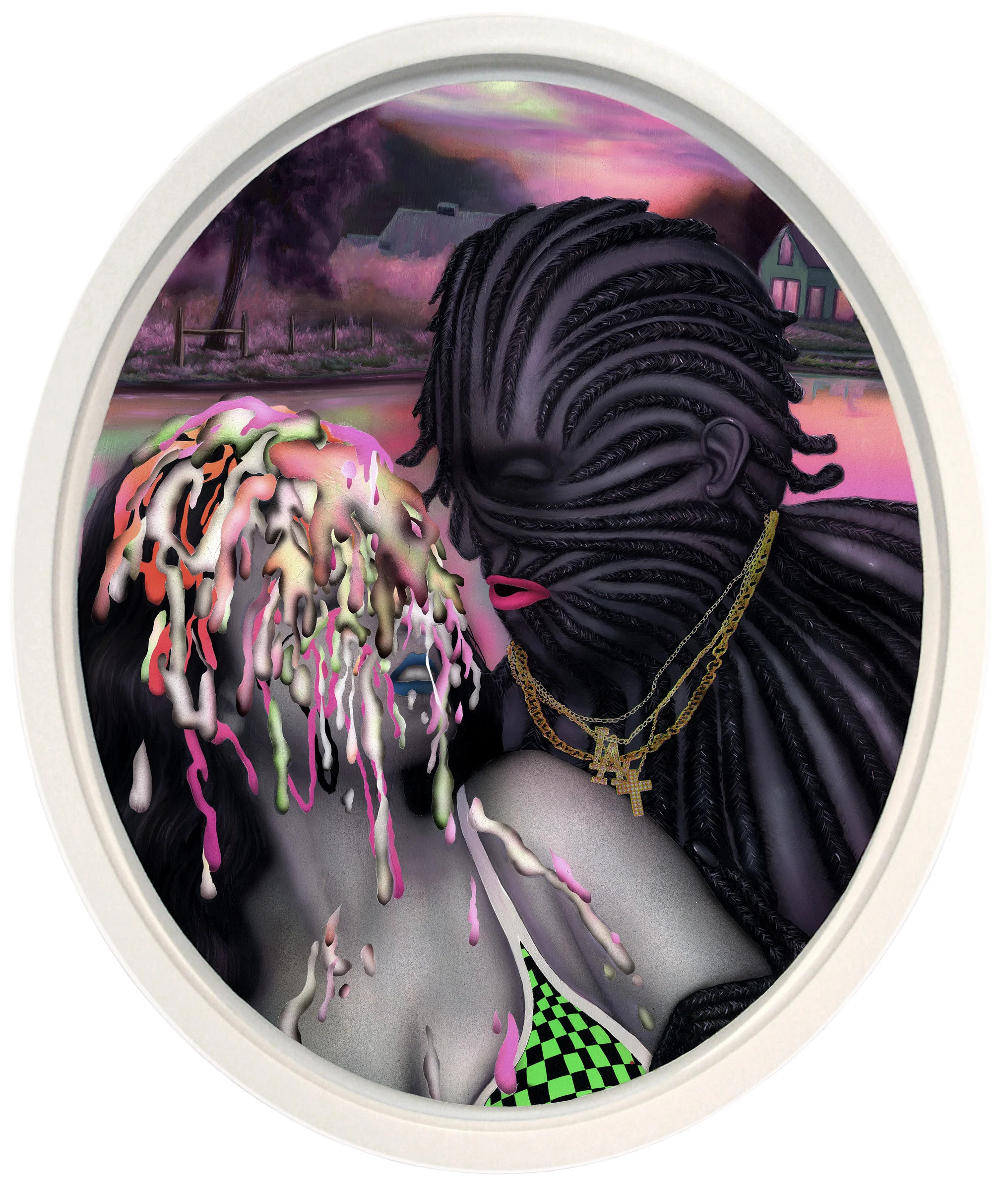 Trapped in the Closet Acrylic and oil on canvas 27 x 20 inches $5,000.00