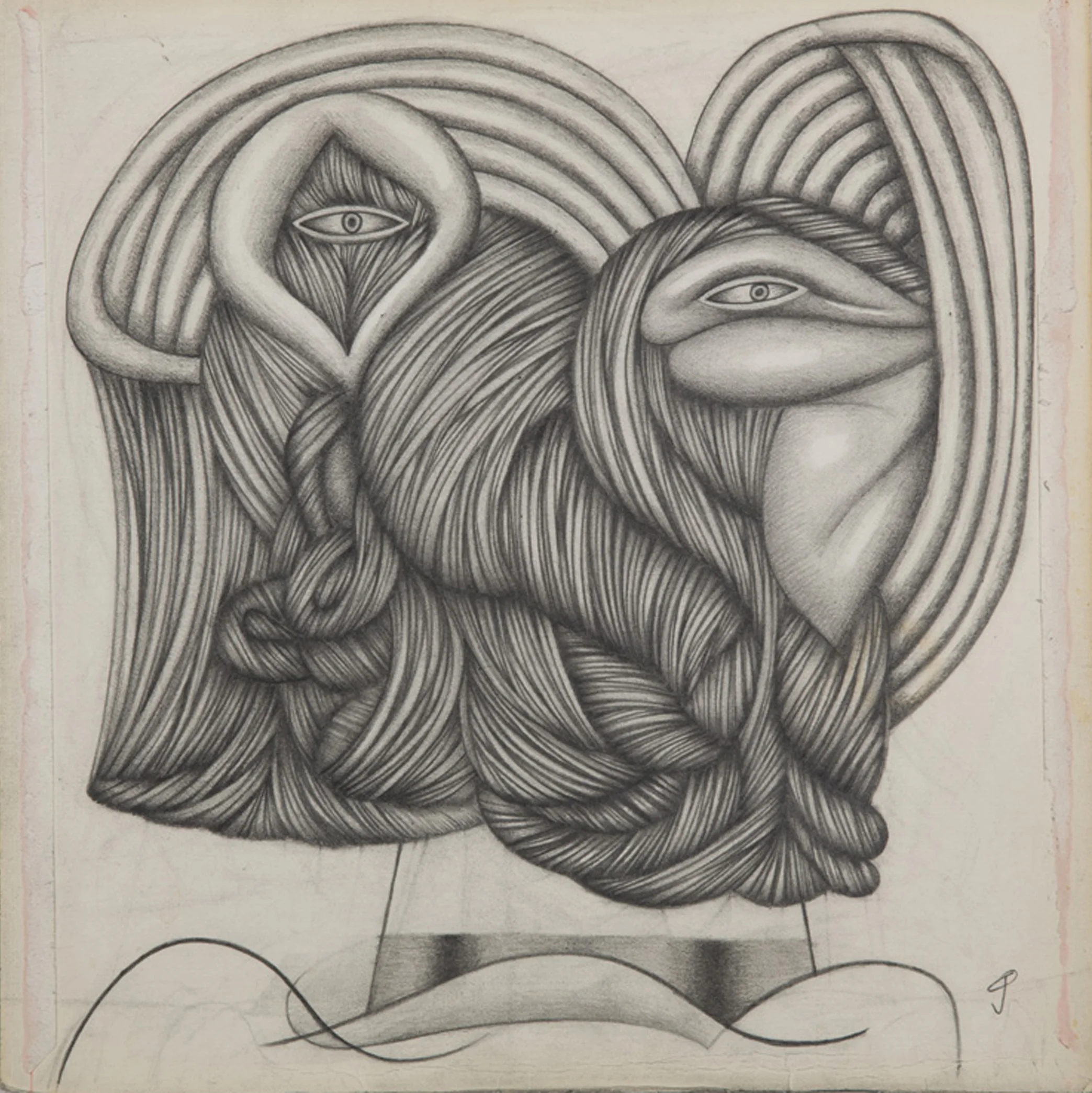 Keep the Change Graphite on verso LP cover 12 x 12 inches $3,000.00